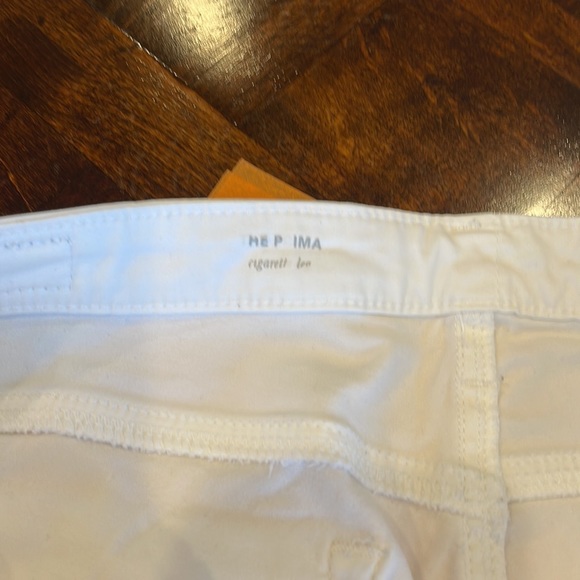 AG Prima Cigarette Crop Pants Cream Straight Leg Mid Rise Size 30R VTG Preppy - Picture 6 of 8